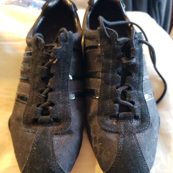 Coach Shoes - Coach Black Signature Logo C Sneakers Size 6.5